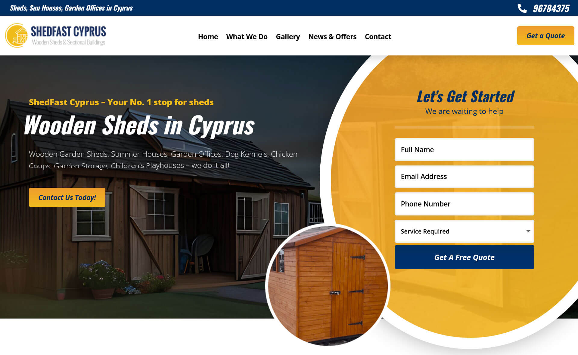 Paphos Web Design - New Website for Sheds Cyprus known as ShedFast