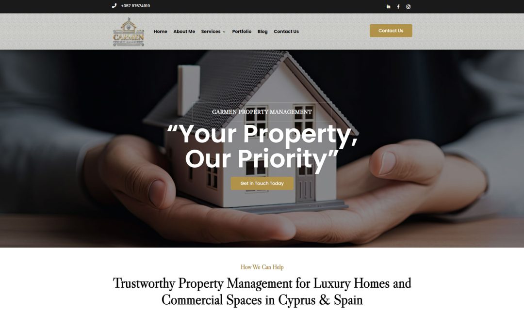 Web Design Paphos – Carmen Property Management